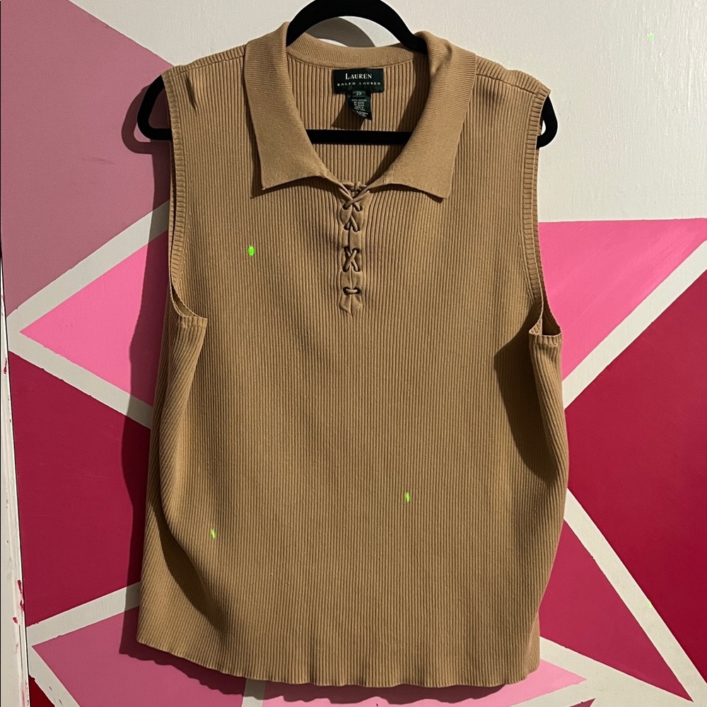 Ralph Lauren Tan Sleeveless Tank Top